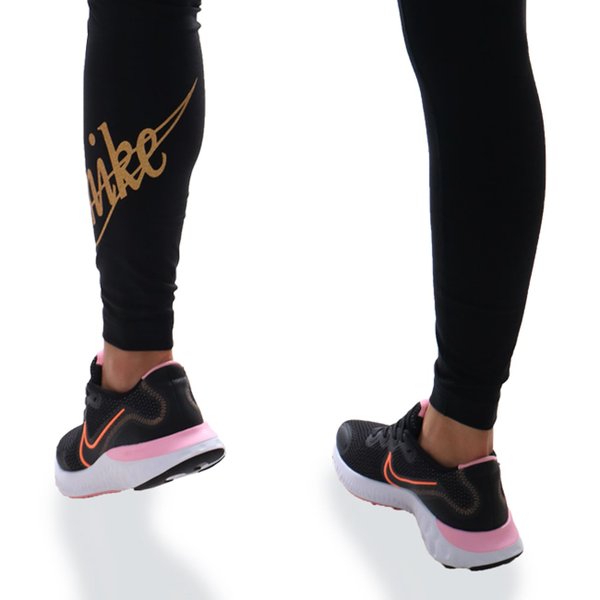 Calça Legging Nike Glitter Preto E Dourado