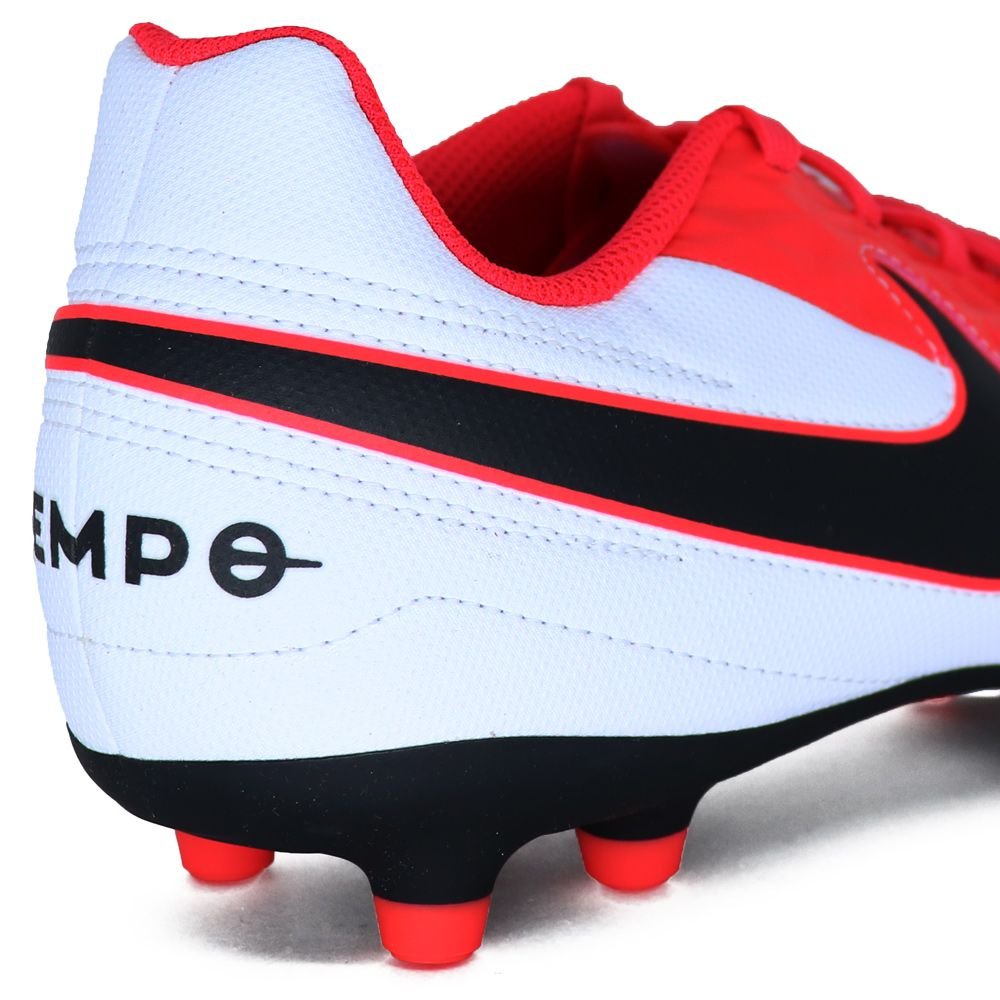 Chuteira Nike Tiempo Legend 8 Club Branco E Vermelho