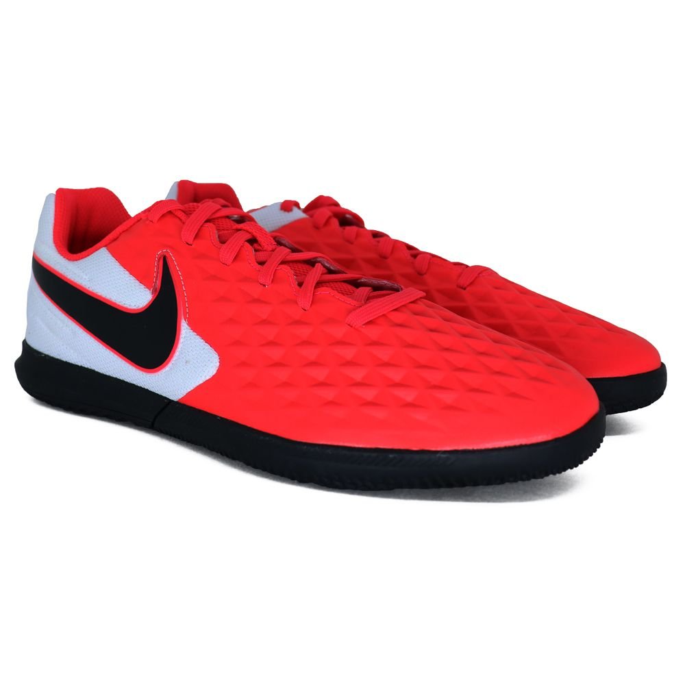 Chuteira Nike Tiempo Legend 8 Club Futsal Vermelho e Branco