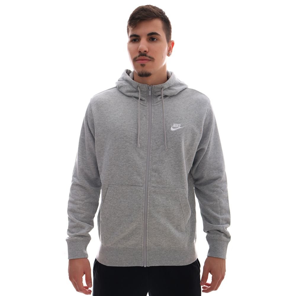 Jaqueta Nike Sportswear Club Hoodie Cinza