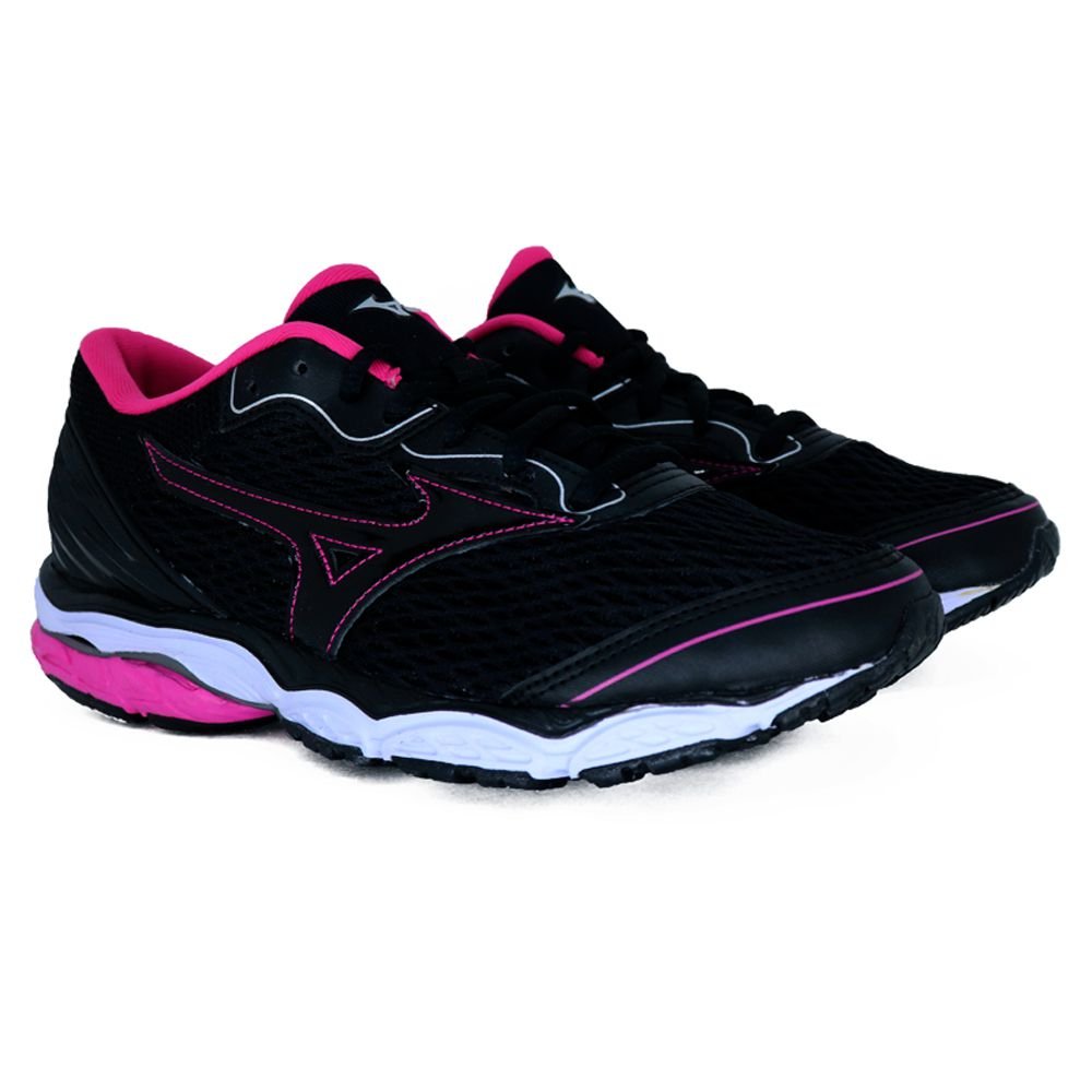Tênis Mizuno Wave Mirai 2 Preto E Rosa