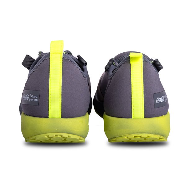 Tênis Coca Cola Fury Man Grafite e Amarelo Neon