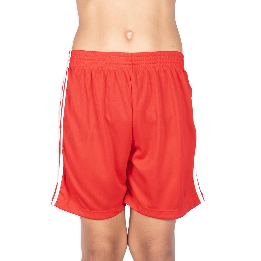 Short I Sport Listras Futebol Juvenil Vermelho