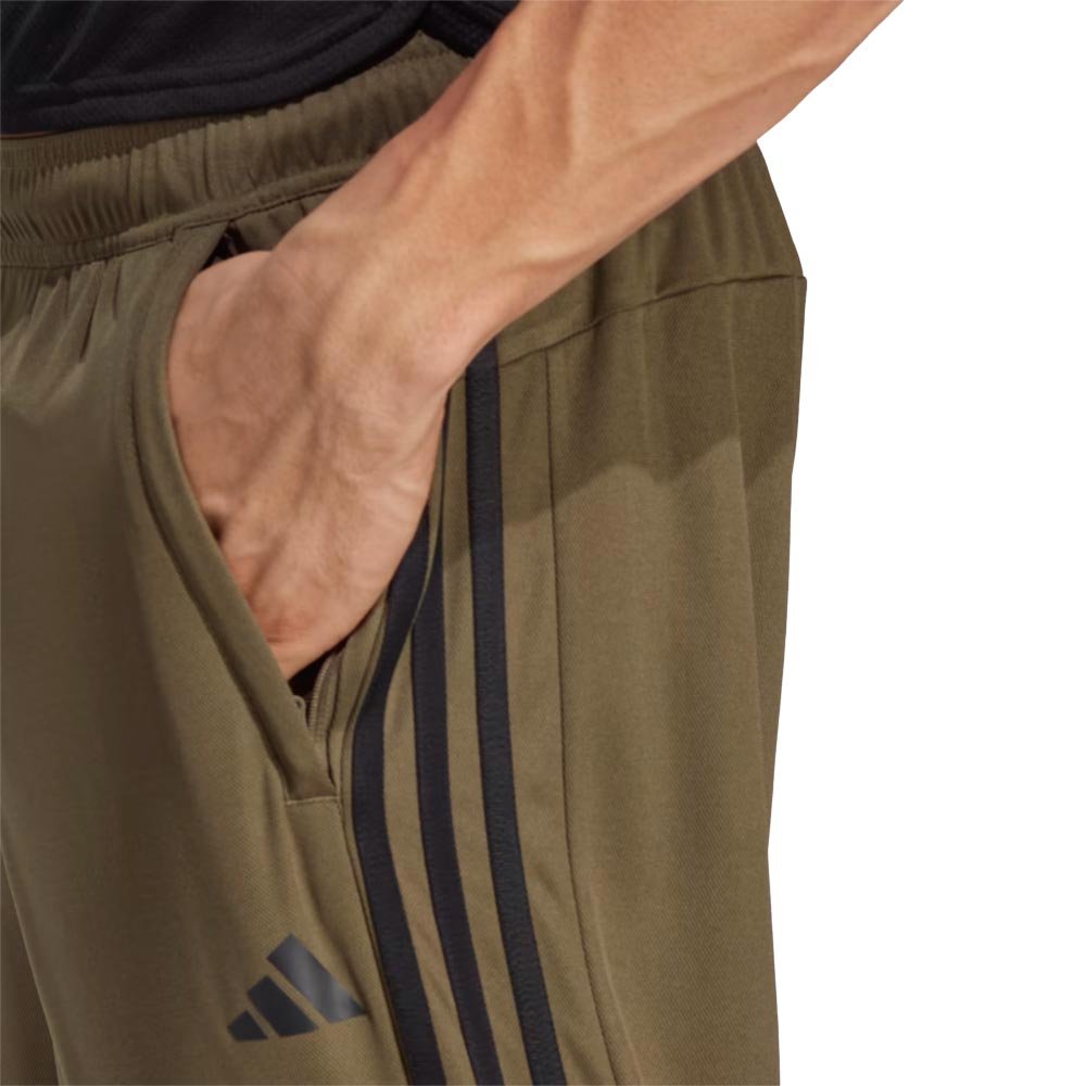 Short Adidas Essentials 3 Listras Verde Oliva