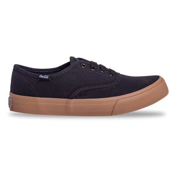 Tênis Coca-Cola Kick Summer Preto Caramelo Casual Masculino